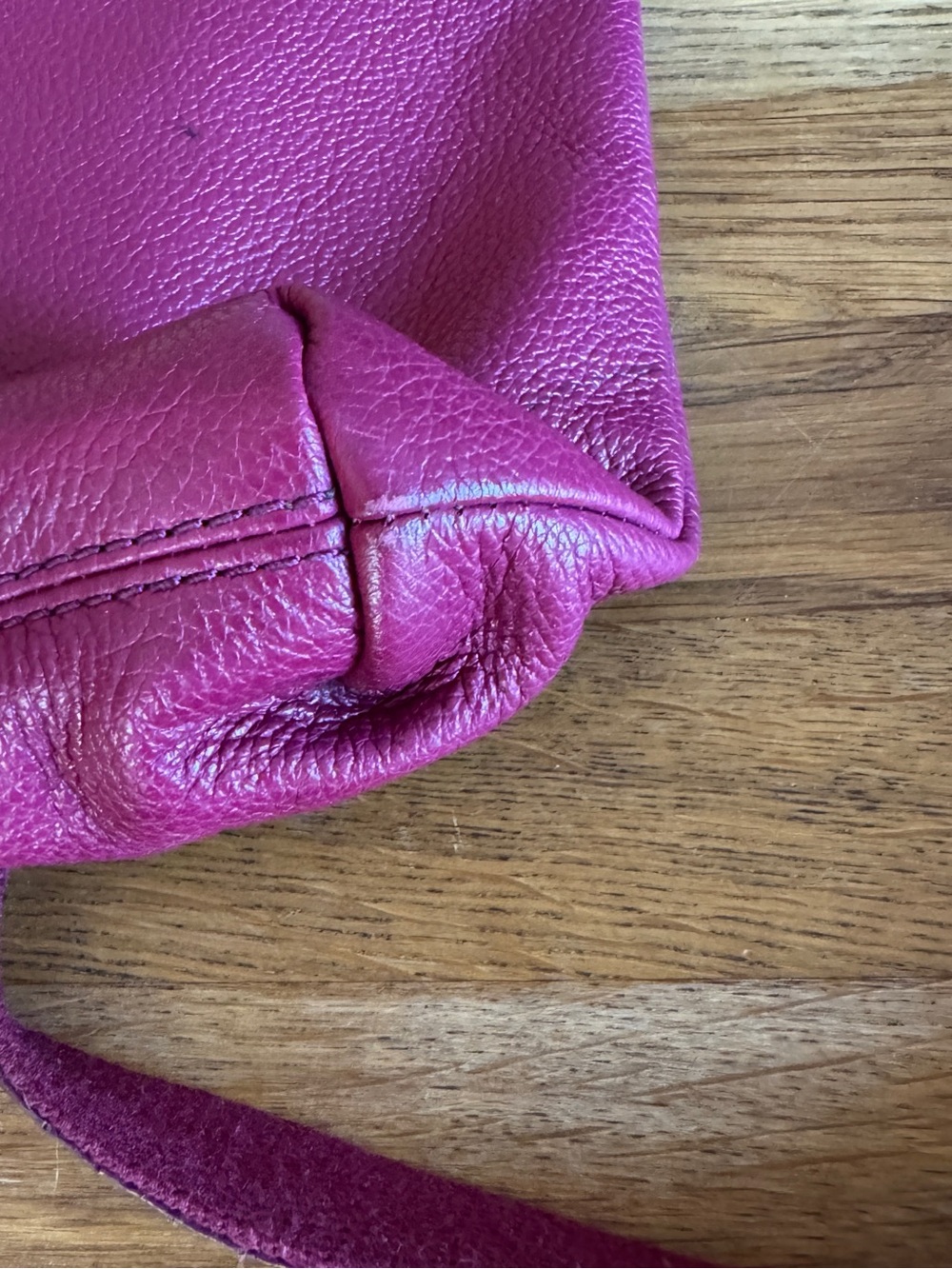 Fossil Kinley Crossbody Bag Wine/Fig Leather Suede - Picture 11 of 12